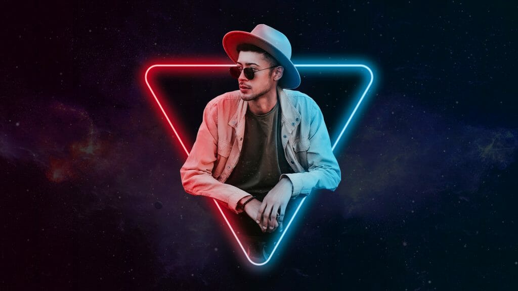 Neon Glowing Effect Manipulation Photo Editing